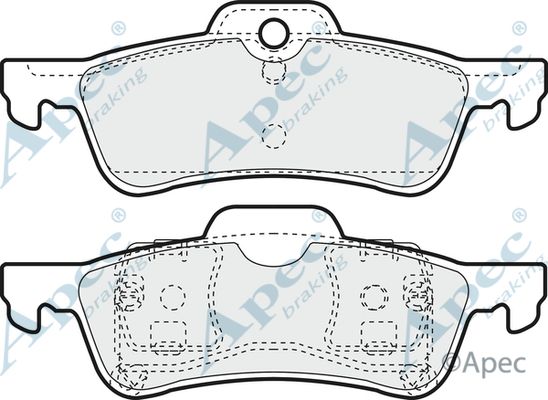 APEC BRAKING stabdžių trinkelių rinkinys, diskinis stabdys PAD1287